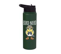 Bird Nerd Funny Birdwatching Birder Ornithology Stainless Steel Insulated Water Bottle