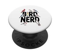 Bird Nerd Wildlife Nature Spotter PopSockets PopGrip Adhesivo
