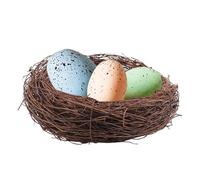 Bird Nest, Artificial Easter Bird Nest, 10x10x4cm Adorable Warm Breathable Decorative, Handmade Craft Birdhouse, Fake Birds Ornament for Window, Home, Garden, Woods