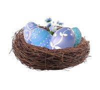 Bird Nest, Artificial Easter Bird Nest, 10x10x4cm Adorable Warm Breathable Decorative, Handmade Craft Birdhouse, Fake Birds Ornament for Window, Home, Garden, Woods