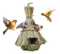 Bird Nest Cage, Natural Reed Decor, Rustic Outdoor House, Sturdy Garden Accessory, Reliable Balcony Fixture, Easy Attach Supply, Portable Yard Gear, for Finch Hummingbird Parrot Parakeet Cockatiel