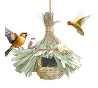 Bird Nest Cage, Natural Reed Decor, Rustic Outdoor House, Sturdy Garden Accessory, Reliable Balcony Fixture, Easy Attach Supply, Portable Yard Gear, for Finch Hummingbird Parrot Parakeet Cockatiel