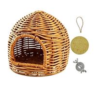 Bird Nest for Cage - Imitation Rattan Hangable Shelter | Indoor Bird Bed | Indoor Pet Bird Nesting House for Playing Resting Finches Parrot Parakeet Budgerigar Cockatiels Lovebird