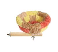 Bird Nest for Cage, Soft Flannel Canary Nest and Perch Toy with Airflow Circulation System, Warm Hanging Bed for Cockatiel, Parrot, Macaw, Cockatoo, Finch, Lovebird, African Grey, 6.69 Inches
