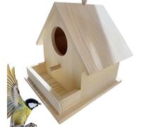 Bird Nest for Outdoors - Natural Feeder, Sturdy Pole Mounted Shelter Box, Decorative Outdoor Aviary Accessory, Eco Friendly Design | Garden Yard Enhancement Wild Feeding, Patio Display