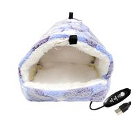 Bird Nest Hammock - Comfortable Bird Nest House, Winter Warm Bird's Nest's House, Plush Hanging Triangle Bird's Shed Hut For, Winter Warm Birds Houses For Macaws Parakeets Cockatiels Finches