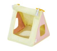 Bird Nest Hammock, Parakeet Cage Accessory with Toys, Four Season Hanging Parrot House, Interactive Cozy Avian Bed for Home Pet Room Bedroom Cafe Decor Use 6.69x6.3x5.91 Inches