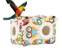 Bird Nest House - Cozy Winter Bird Snuggle Hut | Cama de anidación suspendida de lavado suave, hilo Capuscolo para pequeños loros, cacatúas, paltolitos, periquitos, refugio de descanso interior