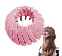 Bird Nest Magic Hair Clip - Soporte para cola de caballo para hacer moños, soporte para coletas, placa de expandible, horquillas de tela de terciopelo para mujeres y niñas