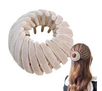 Bird Nest Magic - Pinza para el pelo de terciopelo expandible, para hacer moños, soporte para cola de caballo, placa de expandible, horquillas de tela de terciopelo para mujeres y niñas