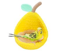 Bird Nest - Pear Shape Conure Cave With Cotton Pad | Bird House For Cage Use - Suitable For Lovebird, Canary, Finch, Conure, Cockatiel, Winter, And Summer Seasons