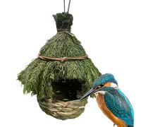Bird Nest Shelter - 18 cm Woven Grass Birdhouse, Natural Branch Habitat