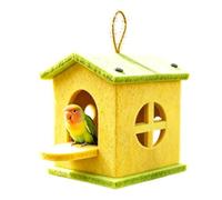 Bird Nest - Winter Warm Enclosed Shelter, Felt Birdhouse, Hanging Habitat