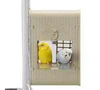 Bird Nesting Box, Parakeet House, Visual Cockatiel Parrot Shelter, Spacious Design with Built In Ladder, Ideal For Sparrow Wildlife Habitat Backyard Birdwatching Garden