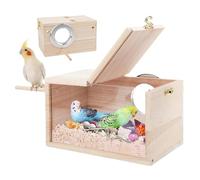 Bird Nesting Box, Parrot Nesting House, Sturdy Bird Cage Nest, Easy Installation, Parakeet Breeding Cotainer, Suitable for Budgies, Lovebirds, Cockatiels, 9,84 pulgadas