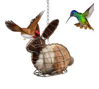 Bird Nesting Material - Weatherproof Shelter Garden Decor | Refillable Outdoor Bird Nesting Station | Wild Birds Supplies, Eco-Friendly Nestings House, Durable Metal Hanger, Easy To Refill.