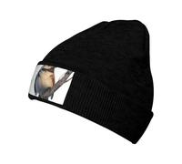 Bird on a Branch - Gorro de punto para hombres y mujeres, gorro de punto de moda para hombres, sombreros de punto acrílico, sombreros de invierno suaves y cálidos, color negro
