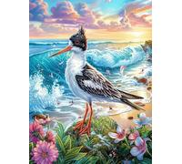 Bird on A Playa tropical al atardecer Rompecabezas 1000 Piezas Cartón Resistente Para Toda La Familia Sueño Mágico de Ciencia Ficción Actividades Grupales Relajación Concentración Regalo Aniversario 1