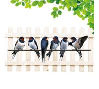 Bird Ornaments, Artificial Birds, Decorative Figurines, 15.75x5.12 Inches, Lifelike Details with Lightweight Build, for Tree Branch Fence Patio Garden Wall Floral Wreath Display