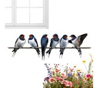 Bird Ornaments, Artificial Craft Birds Wall Decor 15.75x5.12 Inches, Lifelike Lightweight Bird Decorations for Patio Garden Fence Wreath Tree Branch Yard Lawn Courtyard Arrangements