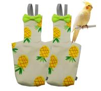 Bird Parrot Diaper | Waterproof Suit Nappy | Flights Suite Liners | 2X Leak-Proof Adjustable Nappy Suit with Liners | Pet Supplies For Parakeet, Cockatiel, Macaw, Pigeon & Other Small Birds