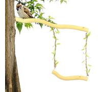 Bird Parrot Swing Toys, Bird Chew Toys, 26x23cm/10.24x9.06 Inches Wooden Parakeet Perch for Cockatiel, Lovebird, African Grey, Small Animal Supplies Wood