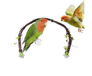 Bird Perch - 65cm Realistic Resin Bendable Cage Mount Climbing Branch For Parrots and Small To Large Birds Natural Tree Texture Interactive Bird Stand For Parakeets