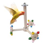 Bird Perch, Bird Chew Toys, Parrot Stand Toy, Cage Perch Spinner, Bird Puzzle Windmill, Parrot Cage Accessories, Bird Stand with Balls, Spinner Perch Toy, Bird Cage Toys, Parrot Chewing Toy