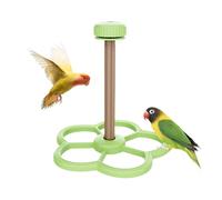 Bird Perch - Bird Rotating Windmill Toy | Anti-Slip Interactive Training Perch for Macaw Conure Budgies Cockatiels, Cage Accessory, ABS+Metal, 18.2x17.7x18.6cm