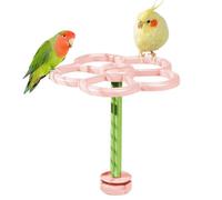 Bird Perch, Bird Toy, Cage Accessory, 7.17x6.97x7.32 Inches, Windmill Sensory Design, Fun Exercise, Enrichment Play Stand for Indoor Window Use with Finches Parakeets Conures Cockatiels