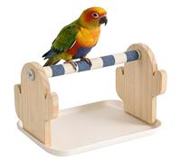 Bird Perch - Interactive Enrichment Toys, 7.09×5.71×5.91 Inch Stand with Tray for Climbing, Engaging Bird Toys, Climbing Design, Paw Grinding for Parakeets, Cockatiels, and Small Birds