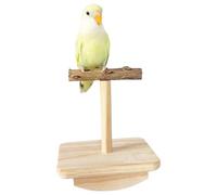 Bird Perch Rocking, Parrot Wood Swings, Natural Material, Portable Design Safe Bird Perch, Parakeet Stand Toy for Chewing and Playtime, 5.51x3.94x6.1in/9.45x6.3x9.64in