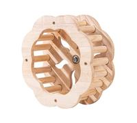 Bird Perch Roller Toy | Wood, 400 g, 20 x 20 x 7,5 cm | Interactive Swinging Wheel for Parrots | Cage Accessories, Indoor Garden Play Stand, Intelligence Enrichment