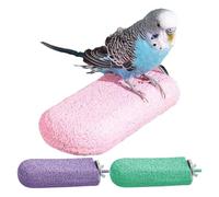 Bird Perch Stand - Barra de molienda de Paw Grinding Stick | Scrub Perch, Stand with Screws, In Random Colors, Birds Perches Accessories Use for Cage Training, Cockatiel, Parakeet