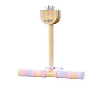 Bird Perch Stand, Cotton Rope Birds Perches, 20 pulgadas Flexible Swing Ropes, Portable Parrot Hammock Perch, Cage Accessories for Backyard, Interior, Exterior, Summer Multicolor