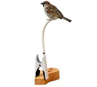 Bird Perch Stand - Flexible Parrots Desktop Playground, Flexible Bird Perches for Lovebirds, Finch, Budgies, Parrots, Parakeets, and Cockatiels | Lightweight, Soft Training Perch with Fixing Clip Base