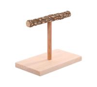 Bird Perch Stand - Natural T Shape Wood Bird Perch | Birds Exercise Toy, Grinding Training Toy, Table Top Cockatiel Perches for Peonies, Love Birds, Cockatiel, Budgerigars