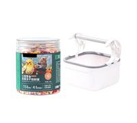 Bird Perch Stand, Portable Desktop Parrot Playground, Bird Cage Toy, Wooden Cockatiel Perch for Parakeets, Parrots, Budgies, Finches & Lovebirds, 6.69x2.95 Inches