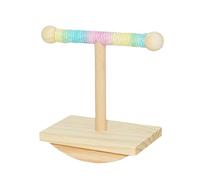 Bird Perch Stand, Wooden Anti-Slip Parrot Trainer, Bite-Resistant Standing Accessory, Perfect For Budgies, Cockatiels, Conures, and Small Pet Birds, Easy To Place, 6.5x3.35x6.5 In