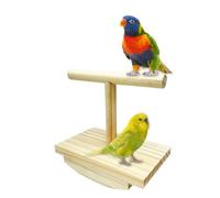 Bird Perch Stand, Wooden Birds Set, 5.51x3.54in Interactive Toy Training Station, Swinging Standing, Swing Training for Birds, Desk, Window, Outdoor Birdwatching Monitor