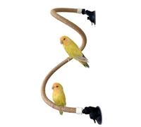 Bird Perch Toy, Cup Parakeet Perch, Adjustable Suction Portable Training and Grinding Stick For Small & Medium Birds, Climbing Environment, 39.37 Inches