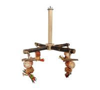 Bird Perch Toy - Wooden Bird Perch Stand, Sparrow Resting Stand, Parrot Activity Bar | Cockatiel Rotating Perches For Cage, Interactive Parrot Cage Toys Accessory For Cockatiels Lovebirds Conures