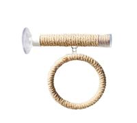 Bird Perch with Suction Cup - Cotton Rope Parrot Stand For Car Window & Mirror | Travel Shower Perch For Budgies, Cockatiels & Lovebirds | Safe Climbing & Chewing Toy
