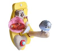 Bird Perch - Wood, 7.48x4.72x3.94in Biting Toy Banana-Shaped Chewing Accessory | Mental-Stimulation Bird Toy, Parakeet Chewing Perch For Conures, Cockatiels, Budgies, Lovebirds, Macaw, Cage Enrichment
