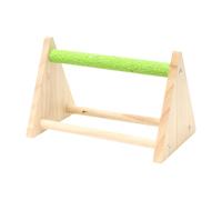 Bird Perch, Wooden Training Stand, Triangle Playground, Interactive Climbing Toy, Cage Decoration Accessory for Parakeet, Cockatiel, Finch, Indoor Outdoor Use, 8.74x5.24x5.63 Inches
