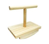 Bird Perch, Wooden Training Station, 5,51 x 3,54 x 5,31 pulgadas Interactive Swing Stand, Natural Wood Construction, Easy Installation for Desk, Window, Outdoor Use, Birdwatching