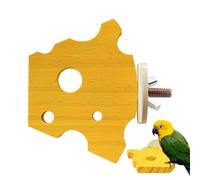 Bird Perches For Cage | Cheese Shape Wood Stand Perches For Cage | Fun Parakeet Perches For Cage with Paw Grinding and Chewing Features, Perfect For Budgies, Canaries, and Conures