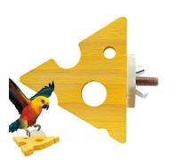 Bird Perches For Cage | Cheese Shape Wood Stand Perches For Cage | Fun Parakeet Perches For Cage with Paw Grinding and Chewing Features, Perfect For Budgies, Canaries, and Conures