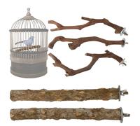 Bird Perches for Cage - Grapewood Curved Straight 25 x 20 cm | Interactive Play Stand, DIY Wood Toy | Juego de perch de 5 piezas para cockatiels Budgies Cotorras Periquitos Parrots Parakeets Home