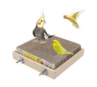 Bird Perches for Cage, Parrot Chew Cardboard Toy, 8.27x8.27x1.97 Inches Interactive Shredding Perches, Enrichment Play to Macaws, Conures, Finches, Parakeets, Cockatiels, Budgies, Indoor Aviary Fun